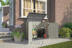 Horizontal Resin Storage Shed Floor Outdoor Backyard