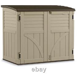 Horizontal Resin Storage Shed Floor Outdoor Backyard