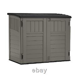 Horizontal Resin Storage Shed Floor Outdoor Backyard