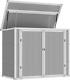 Horizontal Storage Shed, 41 Cu. Ft. Outdoor Resin Trash Can Storage, Weather Resi