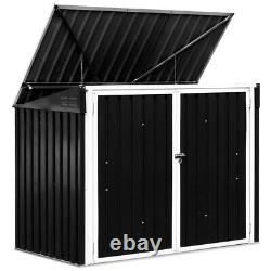 Horizontal Storage Shed 68 Cubic FT Outdoor Garden Storage Shed Lid Garbage Cans