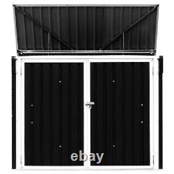 Horizontal Storage Shed 68 Cubic FT Outdoor Garden Storage Shed Lid Garbage Cans