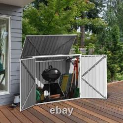 Horizontal Storage Shed 68 Cubic FT Outdoor Garden Storage Shed Lid Garbage Cans