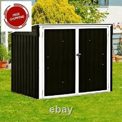 Horizontal Storage Shed 68 Cubic Feet For Garbage Cans