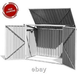 Horizontal Storage Shed 68 Cubic Feet For Garbage Cans