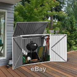 Horizontal Storage Shed 68 Cubic Feet For Garbage Cans Pool Supplies Organizer