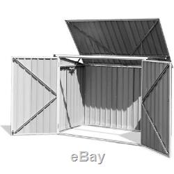 Horizontal Storage Shed 68 Cubic Feet For Garbage Cans Pool Supplies Organizer