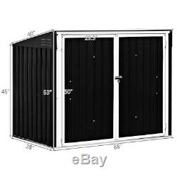 Horizontal Storage Shed 68 Cubic Feet For Garbage Cans Pool Supplies Organizer