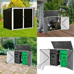 Horizontal Storage Shed 68 Cubic Feet for Garbage Cans