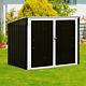 Horizontal Storage Shed 68 Cubic Feet For Garbage Cans Affordable Storage Shed