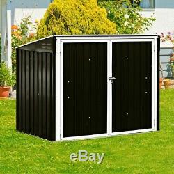 Horizontal Storage Shed 68 Cubic Feet for Garbage Cans Anti-corrosion Waterproof