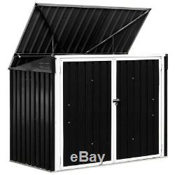 Horizontal Storage Shed 68 Cubic Feet for Garbage Cans Anti-corrosion Waterproof