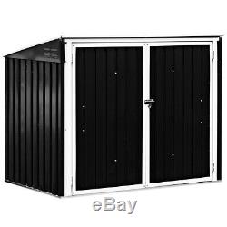 Horizontal Storage Shed 68 Cubic Feet for Garbage Cans Anti-corrosion Waterproof