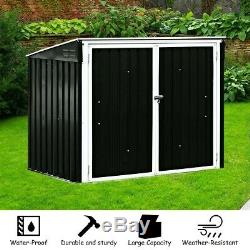 Horizontal Storage Shed 68 Cubic Feet for Garbage Cans Anti-corrosion Waterproof