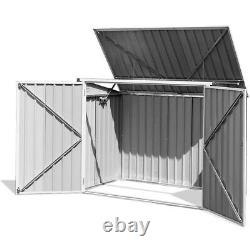 Horizontal Storage Shed 68 Cubic Feet for Garbage Cans Bins Rubbish Home 2021