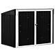 Horizontal Storage Shed 68 Cubic Feet For Garbage Cans Color Black