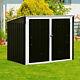 Horizontal Storage Shed 68 Cubic Feet For Garbage Cans Garden Crafts Tools