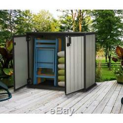 Horizontal Storage Shed Duotech Resin 4.6 ft. X 2.6 ft. X 3.11 ft. Lockable Lid