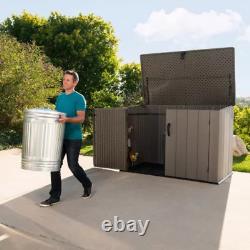 Horizontal Storage Shed Durable Rough Cut Wood Texture Security Doors Quality