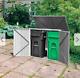 Horizontal Storage Shed Garden Tool Organizer 68 Cubic Feet Outdoor Trash Can