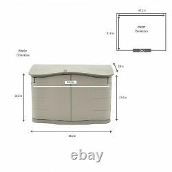 Horizontal Storage Shed Heavy Duty Impact Resistant Floor Included Lockable