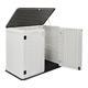 Horizontal Storage Shed Lockable Outdoor Storage Hdpe Resin For Patio Garden