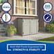 Horizontal Storage Shed Outdoor Resin Storage Cabinet 34 Cu. Ft. All Weather