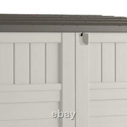 Horizontal Storage Shed Outdoor Resin Storage Cabinet 34 Cu. Ft. All Weather