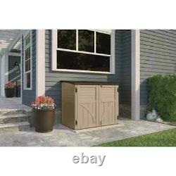 Horizontal Storage Shed Outdoor Storage Cabinet for Garbage Cans Tools Accessori