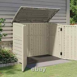 Horizontal Storage Shed Outdoor Storage Cabinet for Garbage Cans Tools Accessori