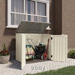 Horizontal Storage Shed Outdoor Storage Cabinet for Garbage Cans Tools Accessori