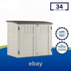 Horizontal Storage Shed Outdoor Storage Cabinet for Garbage Cans Tools Accessori