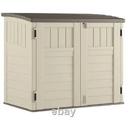 Horizontal Storage Shed Outdoor Storage Cabinet for Garbage Cans Tools Accessori