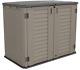 Horizontal Storage Shed Weather Resistance, 36 Cu. Ft Outdoor Storage Cabinet