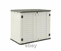 Horizontal Storage Shed Weather Resistance, Multi-Purpose Outdoor Storage Box