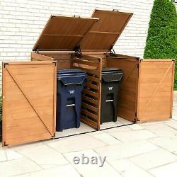 Horizontal Trash and Recycling Storage Shed
