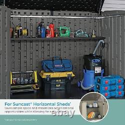Horizontal and XL Vertical Shed Shelf Kit, Space-Saving Shelf, BMSASHELFH2