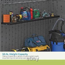 Horizontal and XL Vertical Shed Shelf Kit, Space-Saving Shelf, BMSASHELFH2