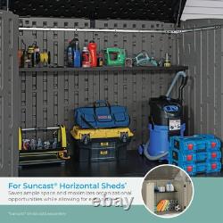 Horizontal and XL Vertical Shed Shelf Kit, Space-Saving Shelf for Outdoor Sto
