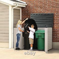 Horizontal outdoor resin storage shed 34 cubic feet