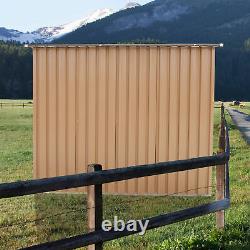 JAXSUNNY 6' x 8' Garden Tool Storage Utility Shed Outdoor House Galvanized Steel