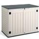 Jummico Horizontal Outdoor Resin Storage Shed 34 Cu. Ft. Garden Storage Extra