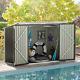 Jummico Pool Horizontal Storage Shed, 5.8 X 3.3 Ft Pool Storage Bins Outdoor Wat