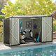 Jummico Pool Horizontal Storage Shed, 5.8 X 3.3 Ft Pool Storage Bins Outdoor