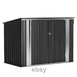 JUMMICO Pool Horizontal Storage Shed, 5.8 x 3.3 FT Pool Storage Bins Outdoor