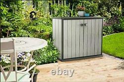 KETER Patio Store 4.6 x 2.5 Foot Resin Outdoor Storage Shed, Grey