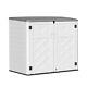 Kinying Horizontal Outdoor Storage Shed, 47 Cu. Ft Resin Outdoor Storage Cabine