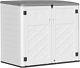 Kinying Horizontal Outdoor Storage Shed, Resin Outdoor Storage Cabinet Waterproof