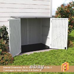 KINYING Larger Outdoor Storage Shed Weather Resistance, Horizontal Outdoor Stora