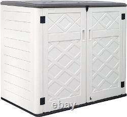 KINYING Larger Outdoor Storage Shed Weather Resistance, Horizontal Storage Box W